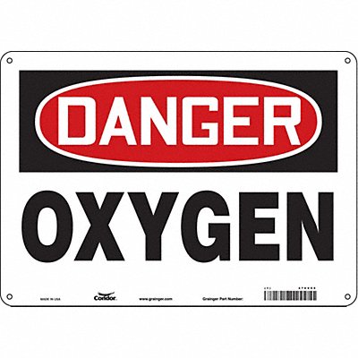 CONDOR 470V55 Safety Sign 10 inx14 in Aluminum