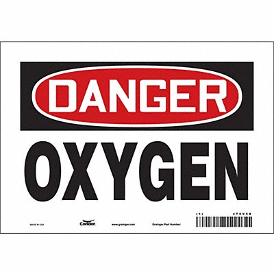 CONDOR 470V58 Safety Sign 7 inx10 in Vinyl
