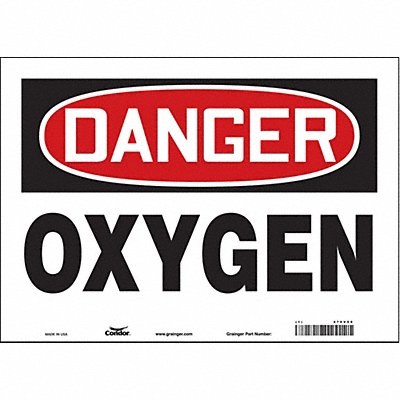 CONDOR 470V59 Safety Sign 10 inx14 in Vinyl
