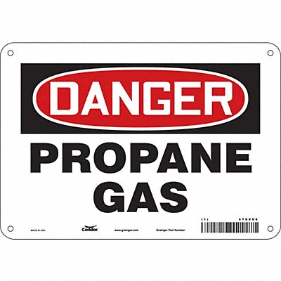 CONDOR 470V66 Safety Sign 7 in x 10 in Aluminum
