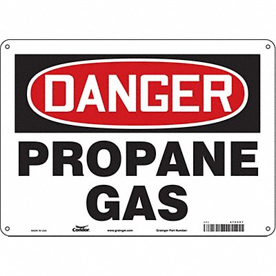 CONDOR 470V67 Safety Sign 10 inx14 in Aluminum