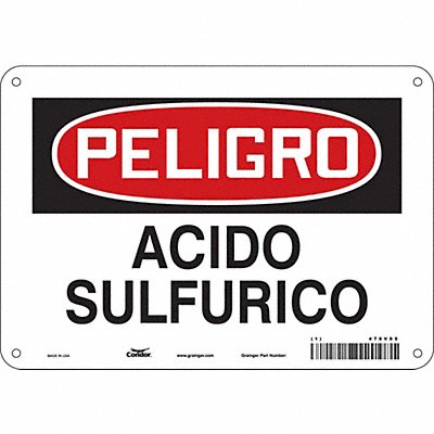 CONDOR 470V85 Safety Sign 7 in x 10 in Aluminum