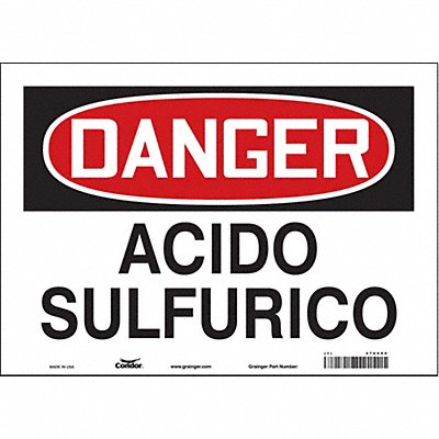 CONDOR 470V90 Safety Sign 10 in x 14 in Vinyl