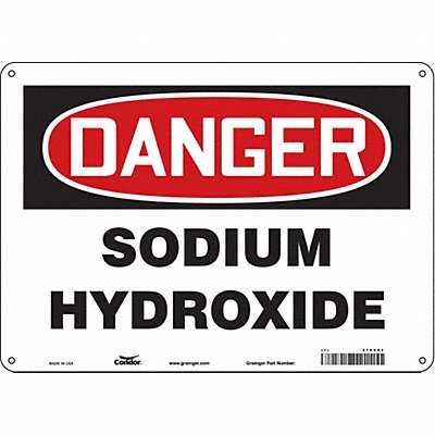 CONDOR 470V92 Safety Sign 10 inx14 in Aluminum