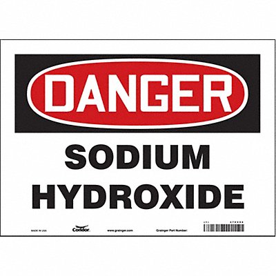 CONDOR 470V96 Safety Sign 10 inx14 in Vinyl