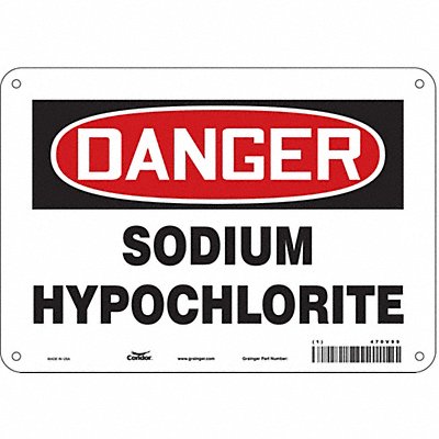 CONDOR 470V99 Safety Sign 7 inx10 in Polyethylene