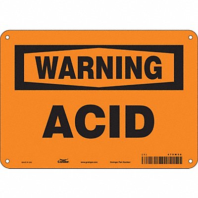 CONDOR 470W06 Safety Sign 7 inx10 in Polyethylene