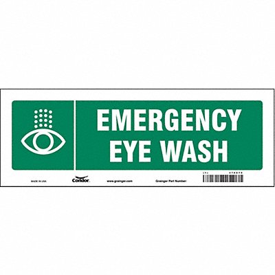 CONDOR 470X78 Safety Sign 5 in x 14 in Vinyl