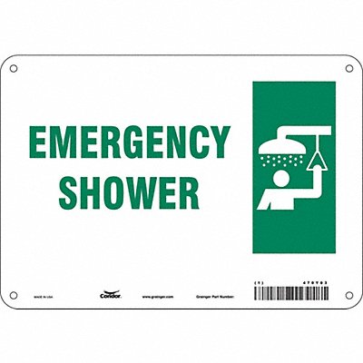 CONDOR 470Y03 Safety Sign 7 in x 10 in Polyethylene