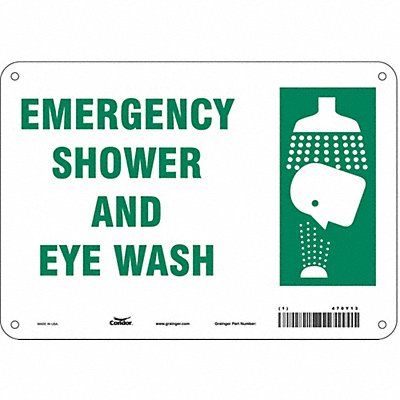 CONDOR 470Y13 Safety Sign 7 in x 10 in Aluminum