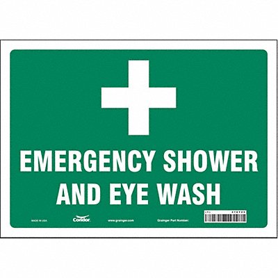 CONDOR 470Y25 Safety Sign 10 in x 14 in Vinyl
