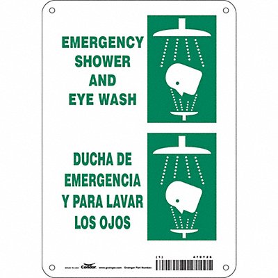 CONDOR 470Y26 Safety Sign 10 in x 7 in Aluminum