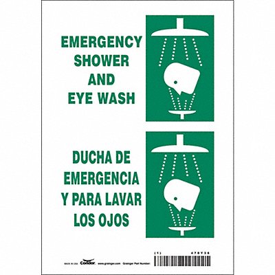 CONDOR 470Y36 Safety Sign 10 in x 7 in Vinyl