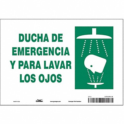 CONDOR 470Y43 Safety Sign 7 in x 10 in Vinyl
