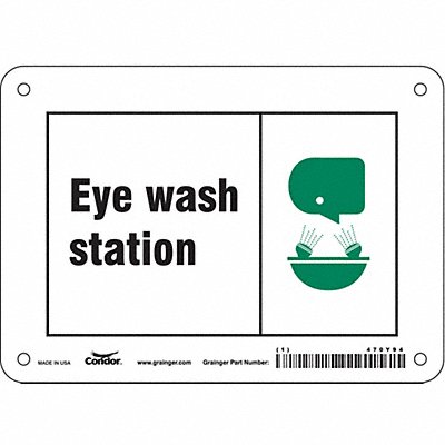 CONDOR 470Y94 Safety Sign 5 in x 7 in Aluminum