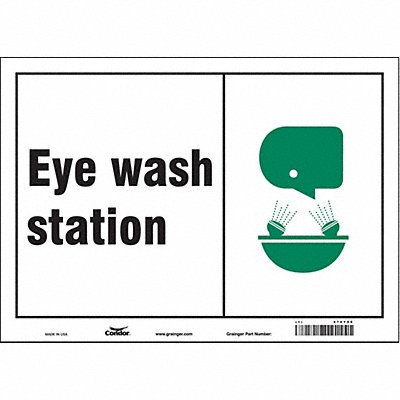 CONDOR 470Y96 Safety Sign 10 in x 14 in Aluminum