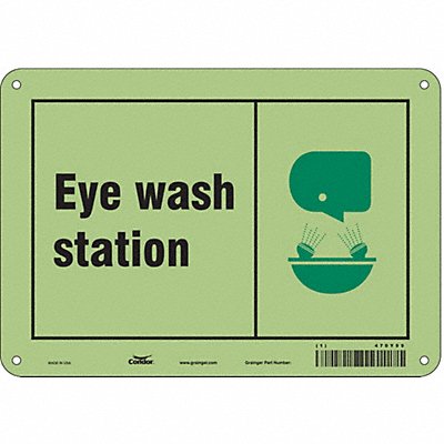 CONDOR 470Y99 Safety Sign 7 in x 10 in Polyethylene