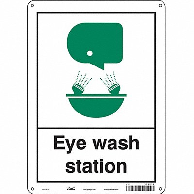 CONDOR 470Z12 Safety Sign 14 in x 10 in Aluminum