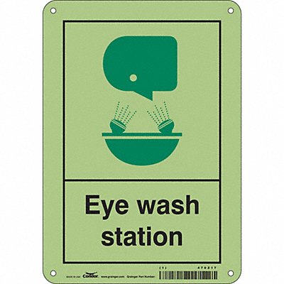 CONDOR 470Z17 Safety Sign 10 in x 7 in Aluminum
