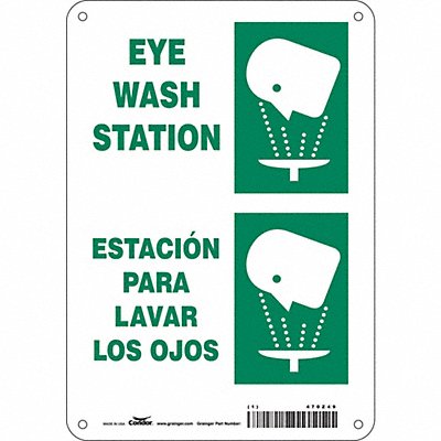 CONDOR 470Z49 Safety Sign 10 in x 7 in Polyethylene