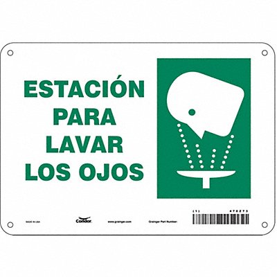 CONDOR 470Z73 Safety Sign 7 in x 10 in Polyethylene