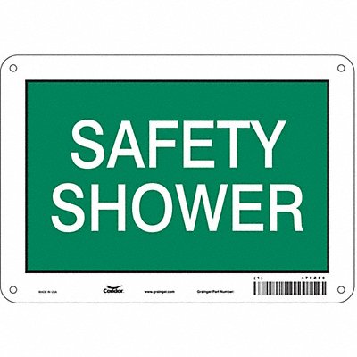 CONDOR 470Z80 Safety Sign 7 in x 10 in Aluminum