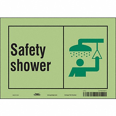 CONDOR 470Z97 Safety Sign 7 in x 10 in Glow Vinyl