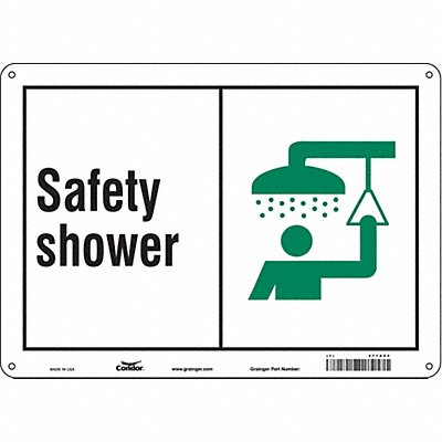 CONDOR 471A04 Safety Sign 10 in x 14 in Polyethylene