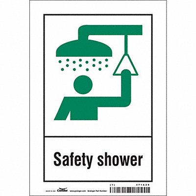 CONDOR 471A20 Safety Sign 10 in x 7 in Vinyl