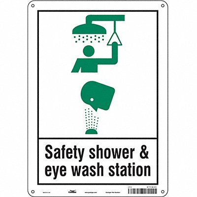CONDOR 471A23 Safety Sign 14 in x 10 in Aluminum