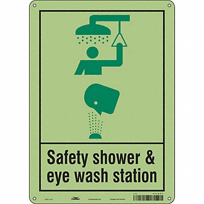 CONDOR 471A27 Safety Sign 14 in x 10 in Polyethylene