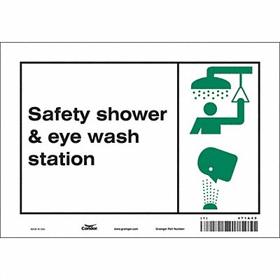 CONDOR 471A45 Safety Sign 7 in x 10 in Vinyl