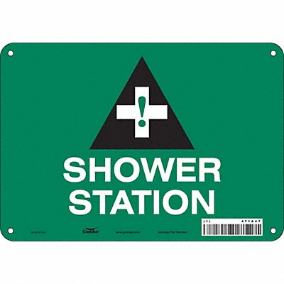CONDOR 471A47 Safety Sign 7 in x 10 in Aluminum