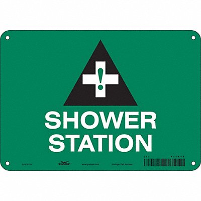 CONDOR 471A49 Safety Sign 7 in x 10 in Polyethylene