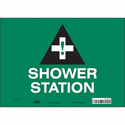 CONDOR 471A52 Safety Sign 10 in x 14 in Vinyl