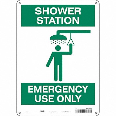 CONDOR 471A54 Safety Sign 14 in x 10 in Aluminum