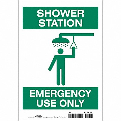 CONDOR 471A57 Safety Sign 10 in x 7 in Vinyl