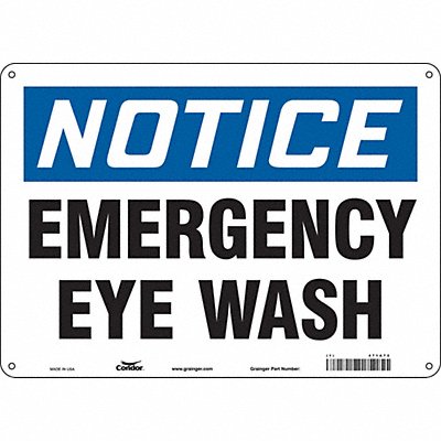 CONDOR 471A72 Safety Sign 10 in x 14 in Aluminum