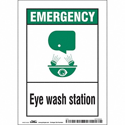 CONDOR 471C09 Safety Sign 7 in x 5 in Vinyl