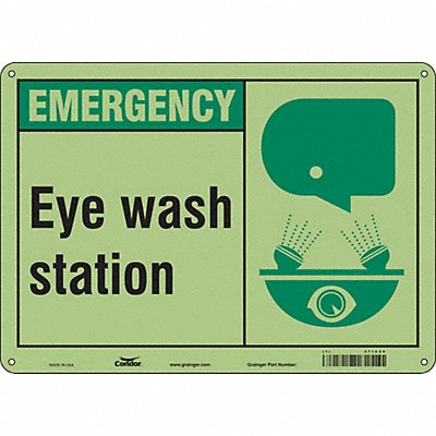 CONDOR 471C20 Safety Sign 10 in x 14 in Polyethylene