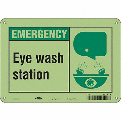 CONDOR 471C22 Safety Sign 7 in x 10 in Aluminum