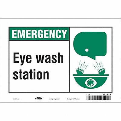 CONDOR 471C28 Safety Sign 7 in x 10 in Vinyl