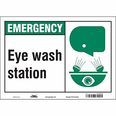 CONDOR 471C29 Safety Sign 10 in x 14 in Vinyl