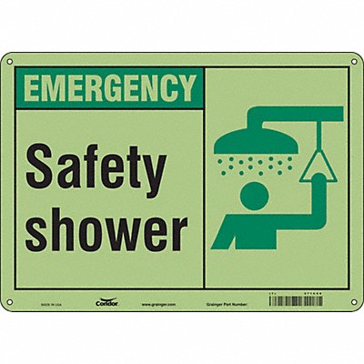 CONDOR 471C68 Safety Sign 10 in x 14 in Polyethylene