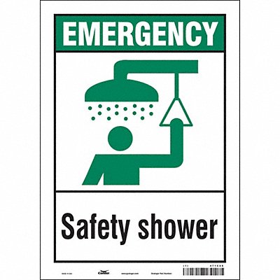CONDOR 471C86 Safety Sign 14 in x 10 in Vinyl