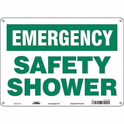 CONDOR 471C88 Safety Sign 10 in x 14 in Aluminum