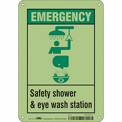 CONDOR 471D11 Safety Sign 10 in x 7 in Polyethylene