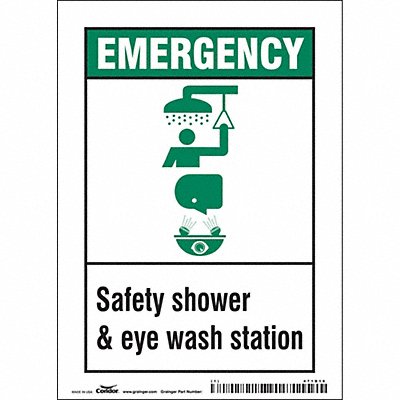 CONDOR 471D16 Safety Sign 7 in x 5 in Vinyl