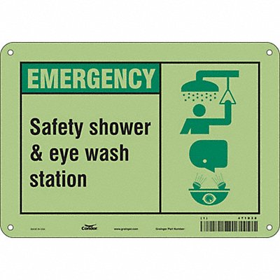 CONDOR 471D28 Safety Sign 7 in x 10 in Aluminum