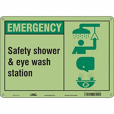 CONDOR 471D29 Safety Sign 10 in x 14 in Aluminum